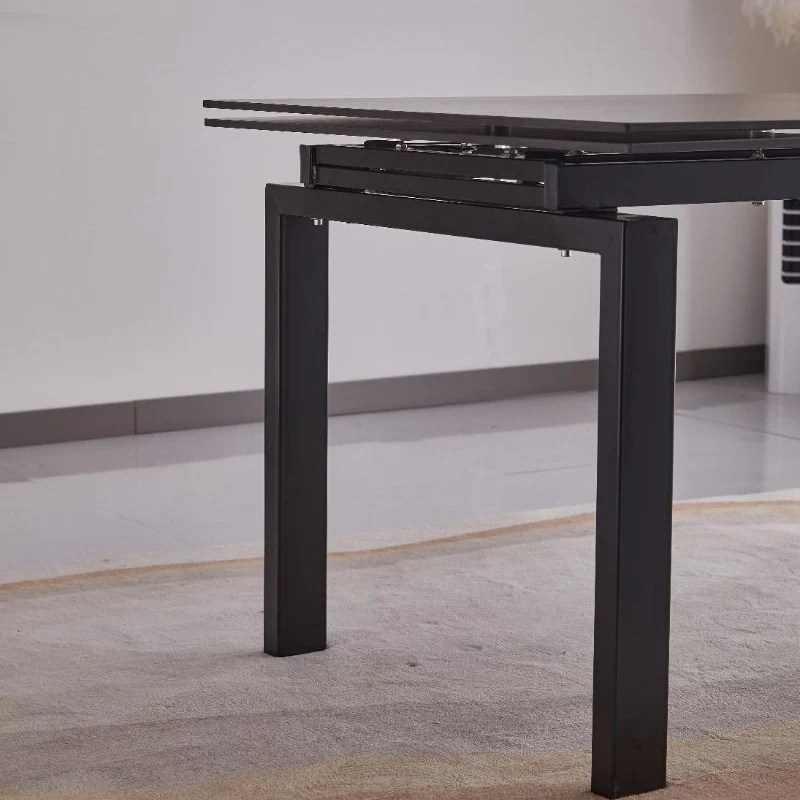 Tavolo "Antares" con gambe in metallo e piano in marmo, design moderno, 140/200 x 90 x h 76 cm