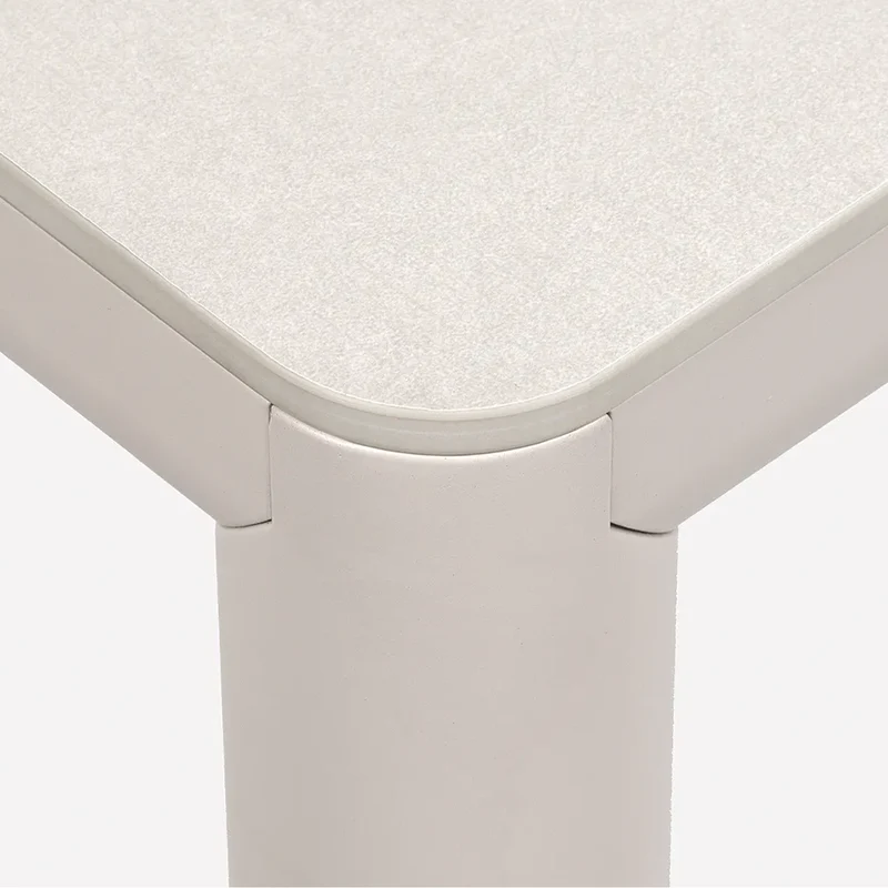 Tavolo "Piave" rettangolare, monocolore, con piano in laminato HPL per esterno