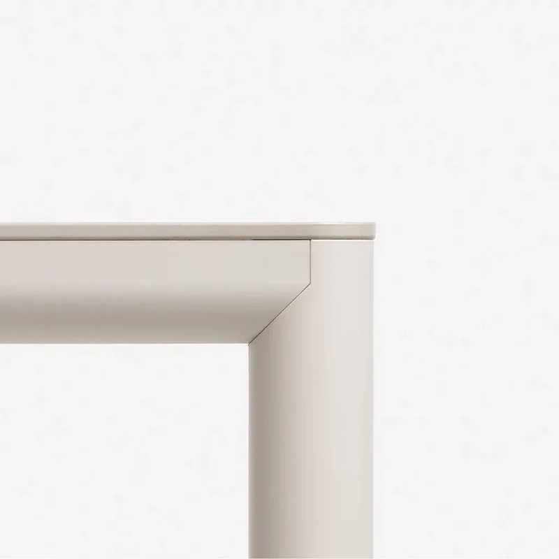Tavolo "Piave" rettangolare, monocolore, con piano in laminato HPL per esterno