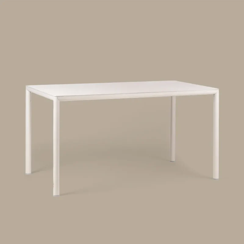 Tavolo "Piave" rettangolare, monocolore, con piano in laminato HPL per esterno