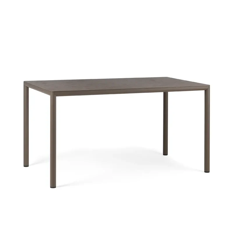 Tavolo "Piave" rettangolare, monocolore, con piano in laminato HPL per esterno