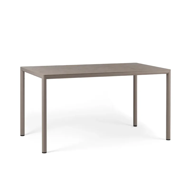 Tavolo "Piave" rettangolare, monocolore, con piano in laminato HPL per esterno