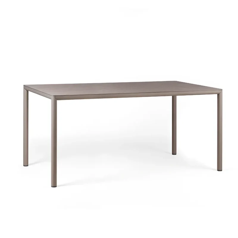 Tavolo "Piave" rettangolare, monocolore, con piano in laminato HPL per esterno