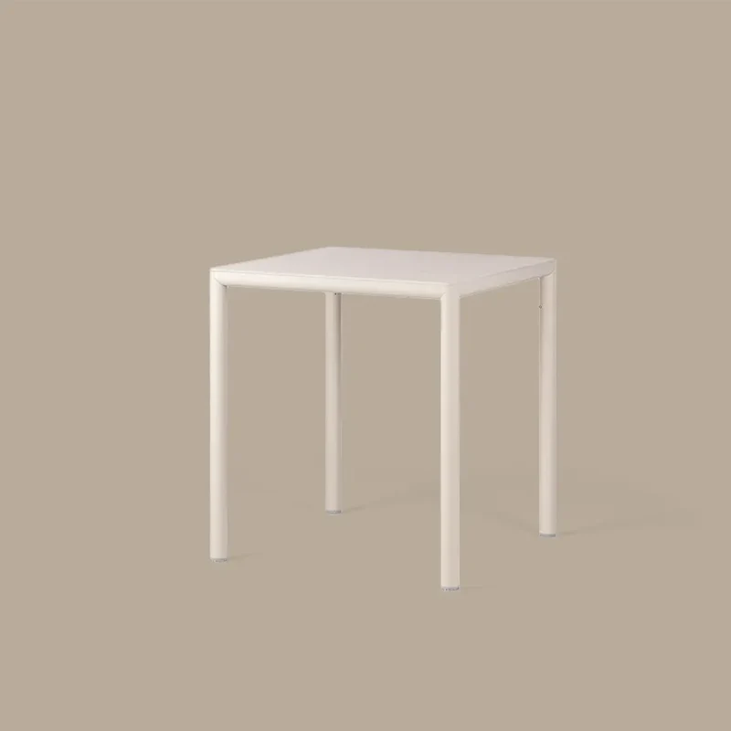 Tavolo "Piave" quadrato, monocolore, piano laminato in HPL, per esterno