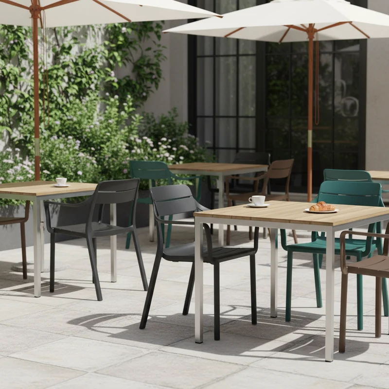Sedia "Cassia" con braccioli monocolor, in fiberglass regenerated, 59 x 57 x 81,5 cm