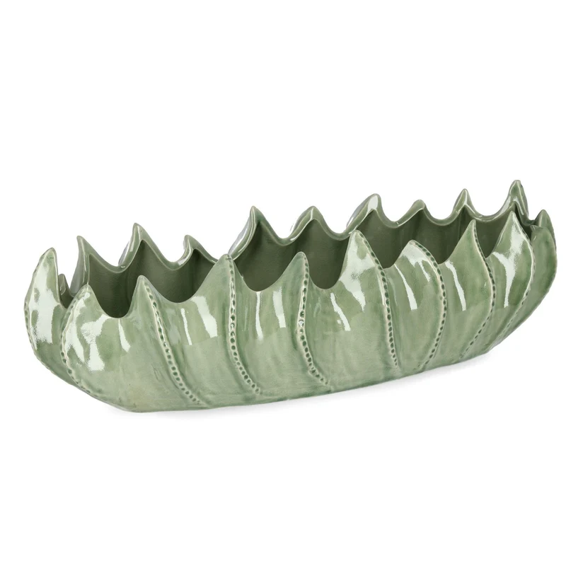 Ciotola "Tae" in ceramica impermeabile internamente color verde per arredo interno