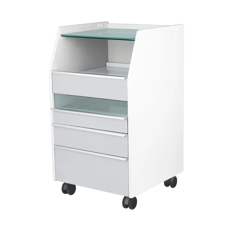 Carrello con Sterilizzatore UV e Ripiano in Vetro per Centro Estetico Podologia | 984 grigio