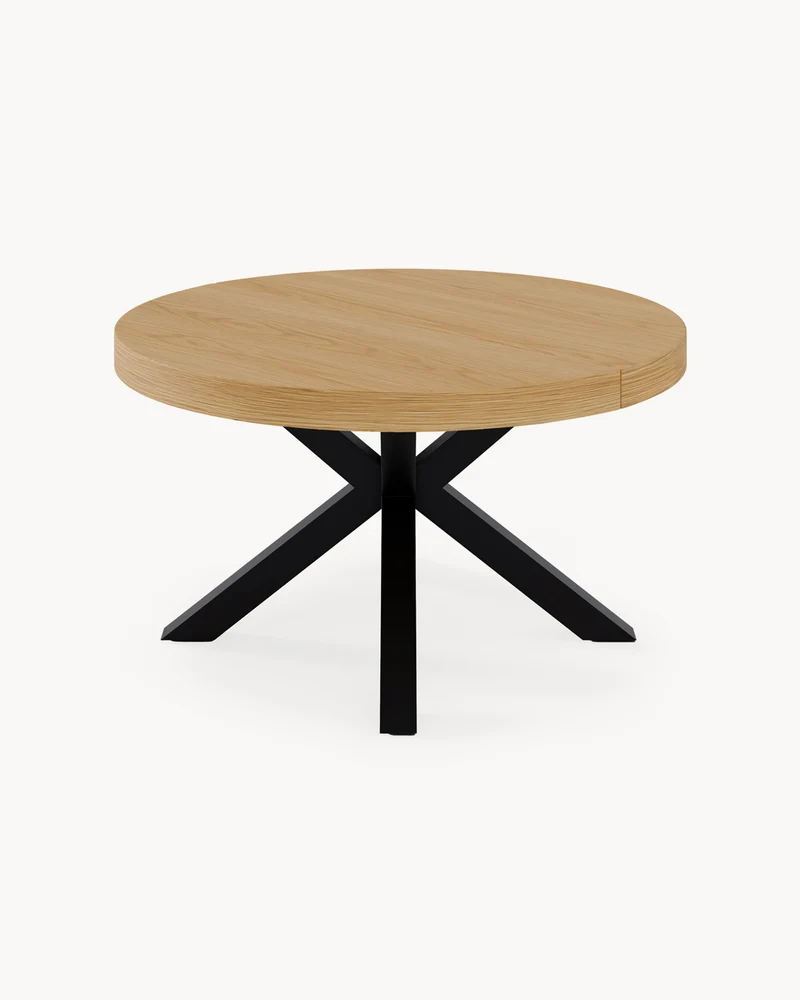 Tavolo da pranzo rotondo allungabile con piano in legno Mildred