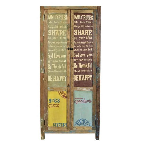 Armadio stile vintage dipinto
