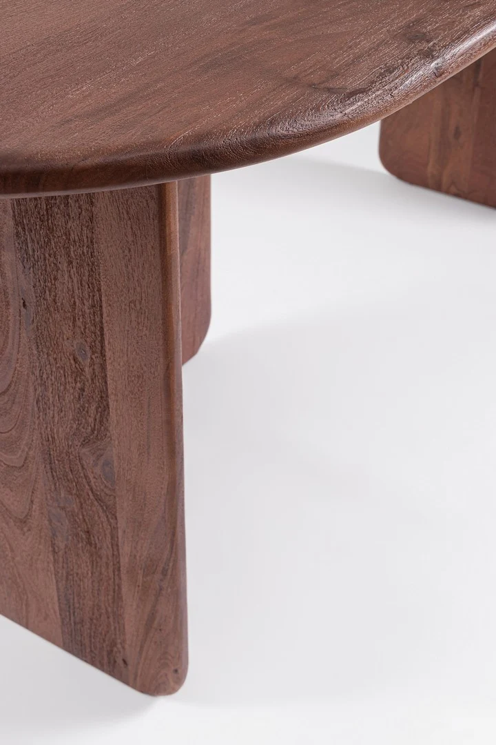 Tavolo "Nayana" con struttura in legno di acacia per soggiorno e cucina 200 x 100 cm