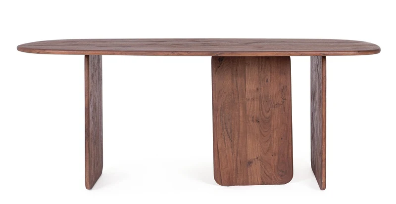 Tavolo "Nayana" con struttura in legno di acacia per soggiorno e cucina 200 x 100 cm