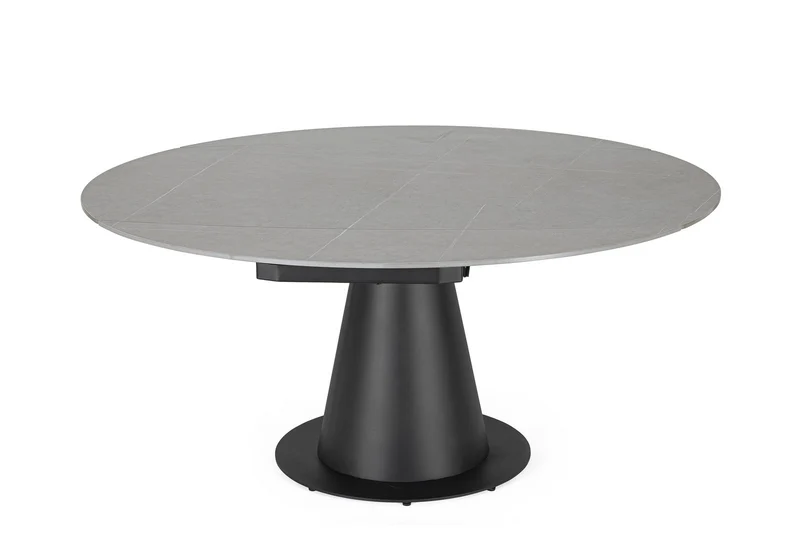 Tavolo allungabile "Jami" in grées porcellanato e acciaio 160x102/160 cm