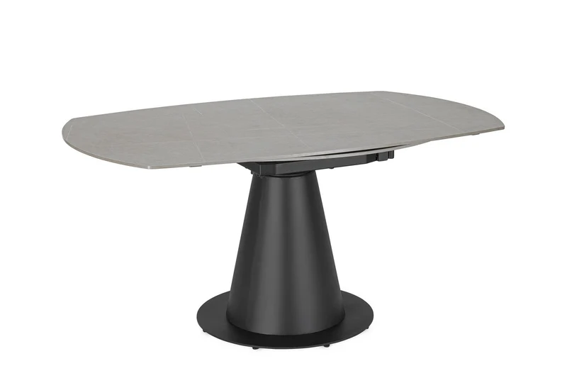 Tavolo allungabile "Jami" in grées porcellanato e acciaio 160x102/160 cm