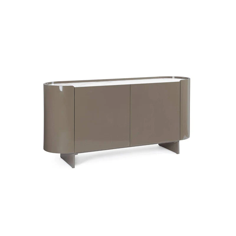 Credenza "Otilia Herb", 2 ante, in vernice poliuretanica effetto lucido