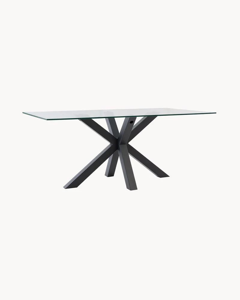 Tavolo da pranzo con piano in vetro Demi