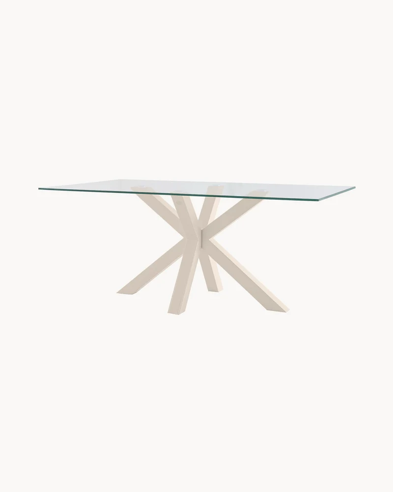 Tavolo da pranzo con piano in vetro Demi