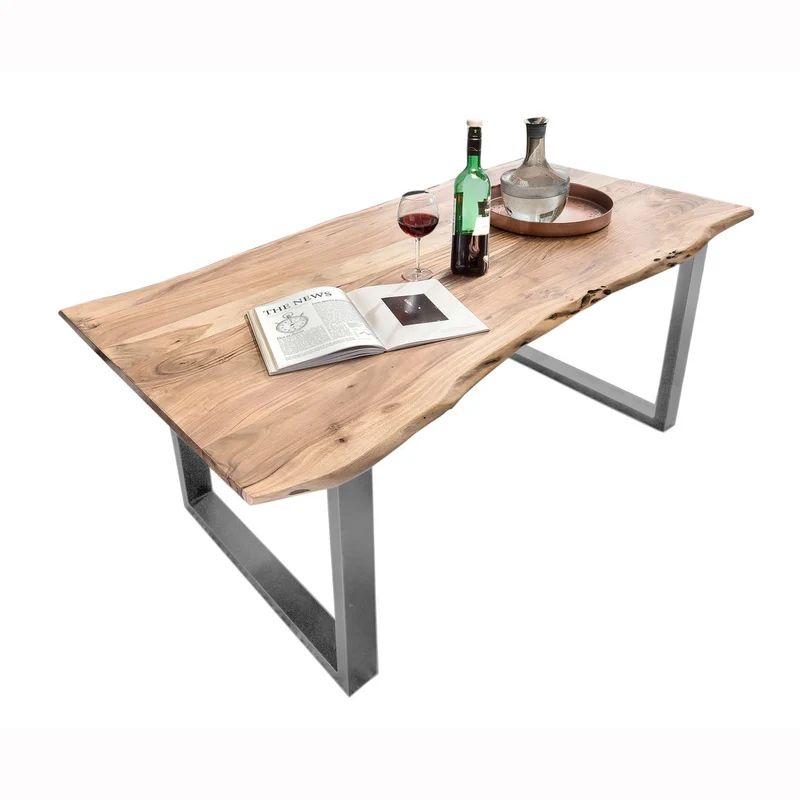 Tavolo industrial legno e acciaio
