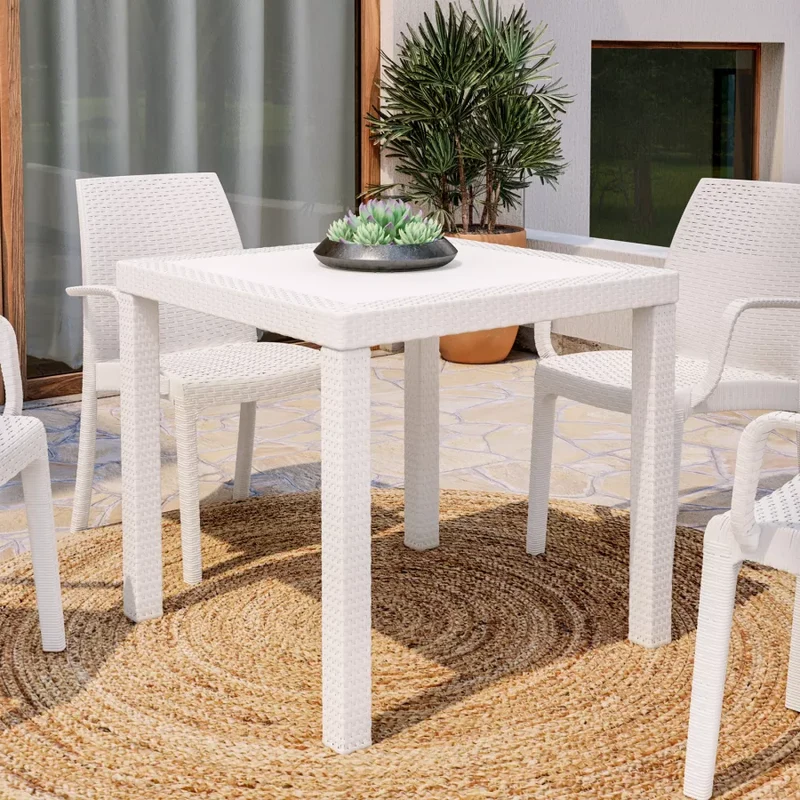 Tavolo "Phoenix" struttura in polipropilene effetto rattan per bar e strutture