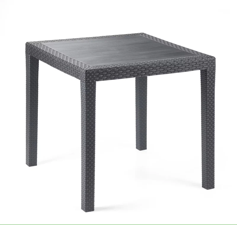 Set Tavolo e sedie "Phoenix" struttura in polipropilene effetto rattan per bar e strutture