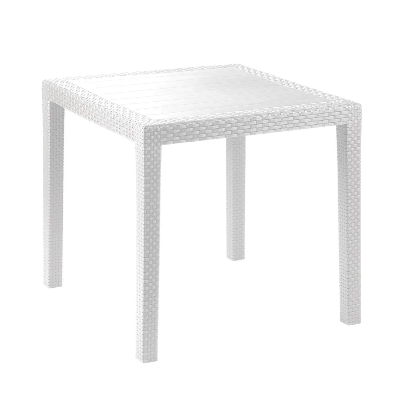 Set Tavolo e sedie "Phoenix" struttura in polipropilene effetto rattan per bar e strutture