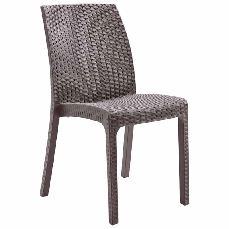 Set Tavolo e sedie "Phoenix" struttura in polipropilene effetto rattan per bar e strutture