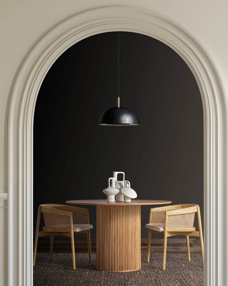 Tavolo da pranzo rotondo in legno con spazio contenitivo Skagen