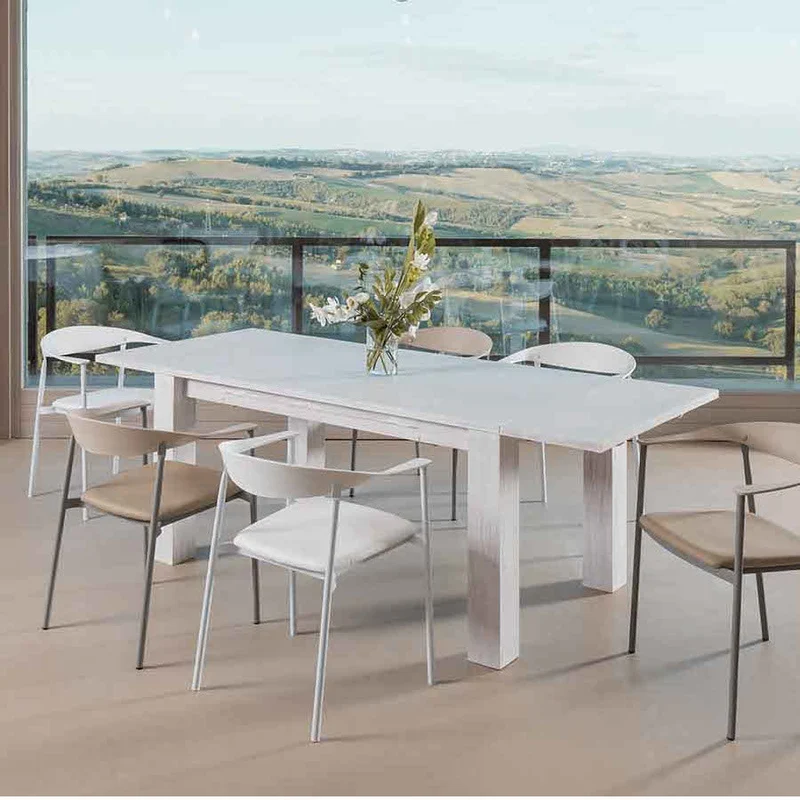 Tavolo legno sbiancato allungabile