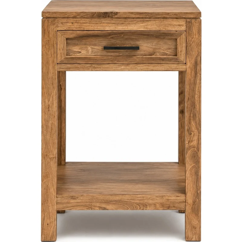 Tavolino legno teak country chic