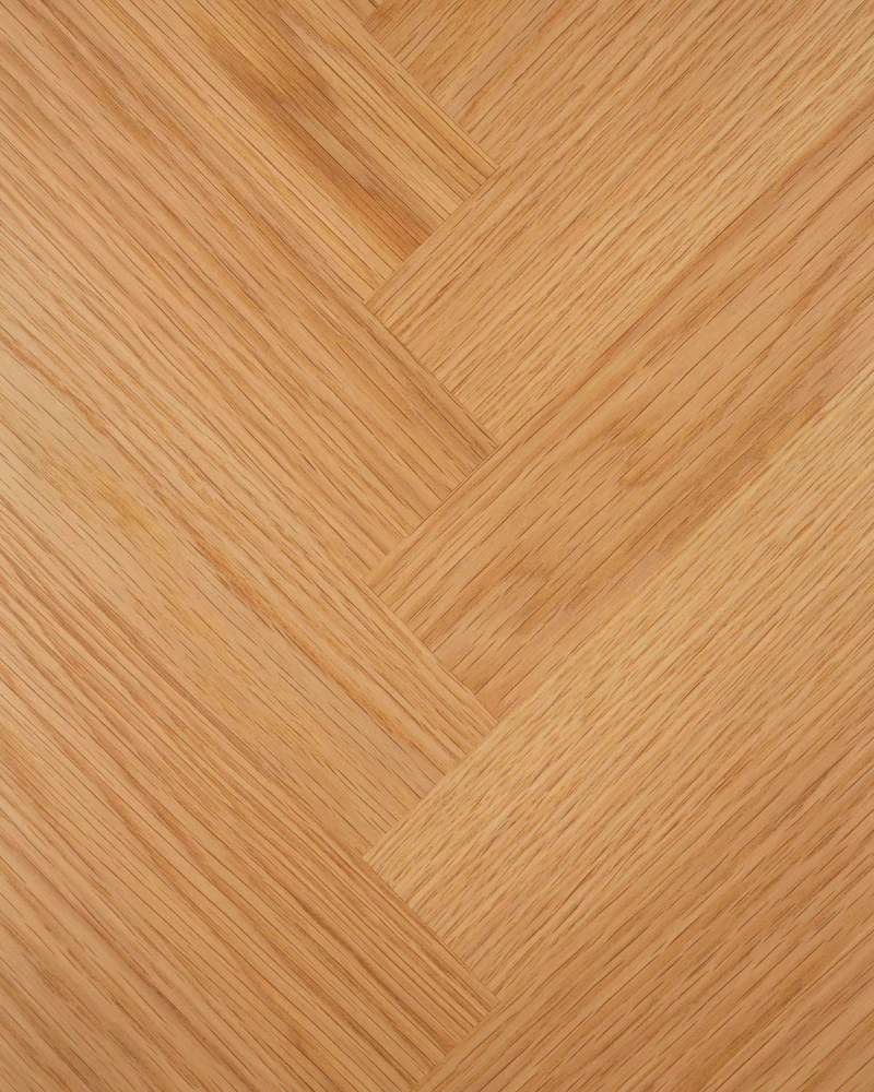 Tavolo da pranzo in legno con motivo a spina di pesce Galway