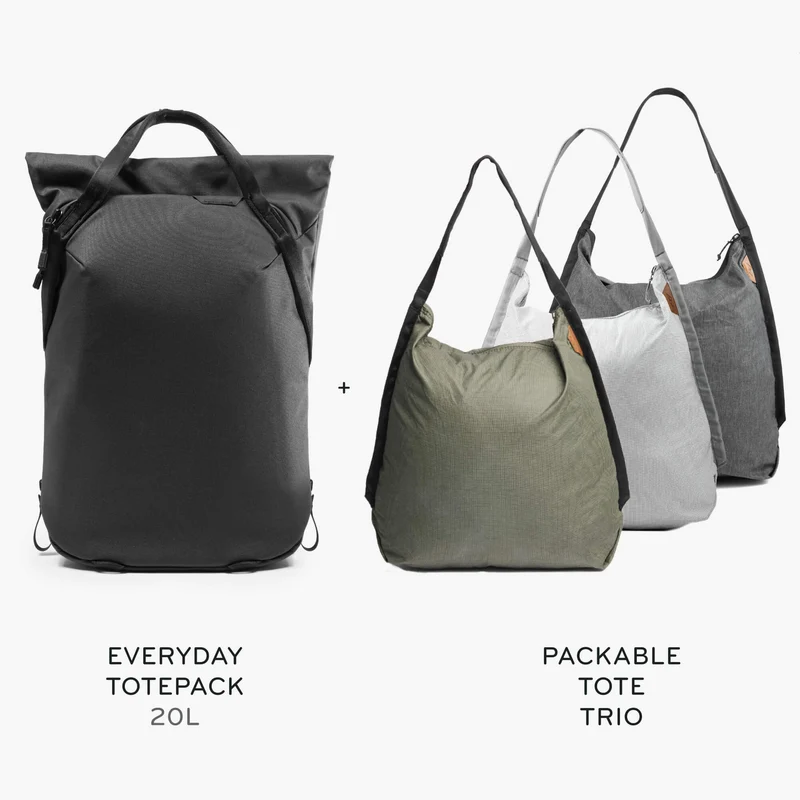 20L Everyday Totepack + Bundle 1 | Black