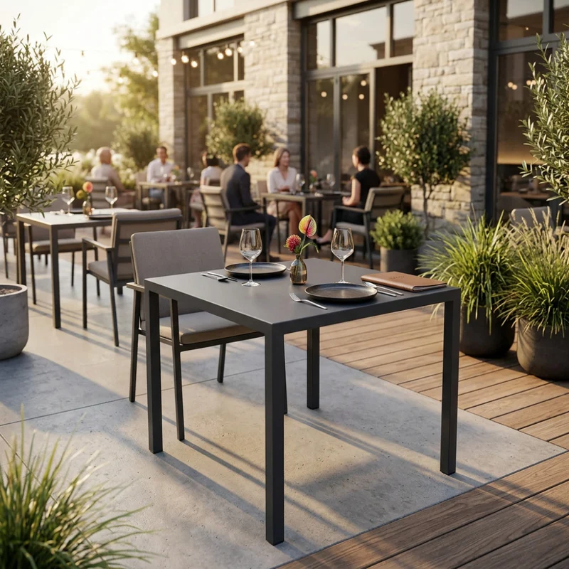 Tavolo da Giardino Autolivellante in Metallo Premium