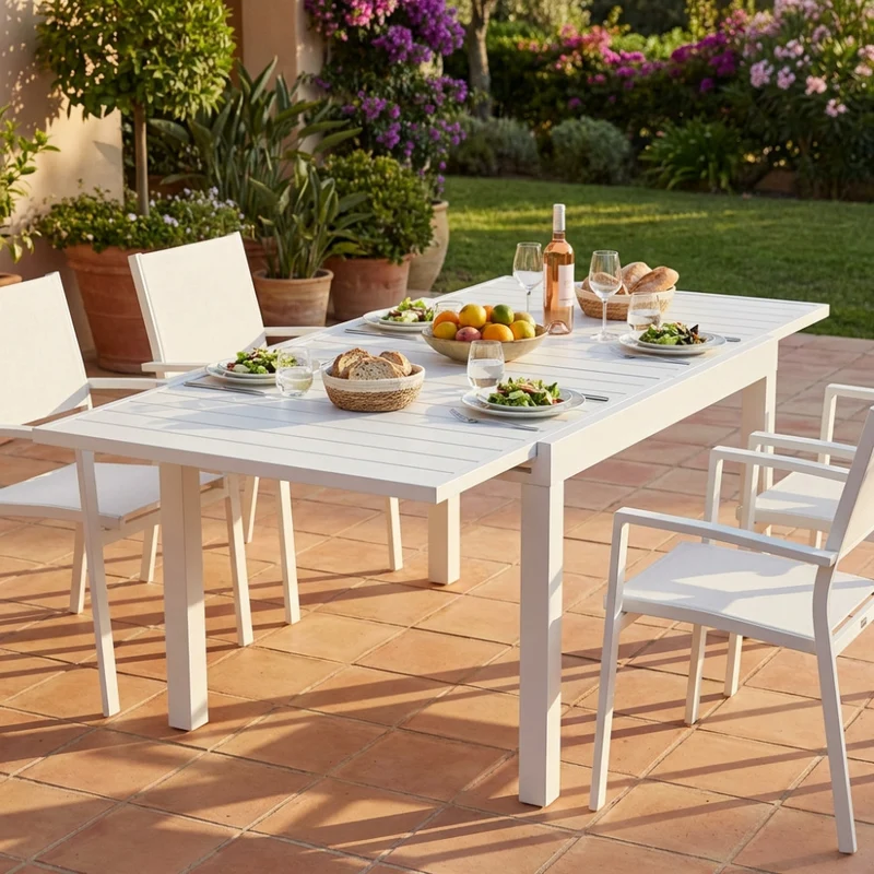 TAVOLO HAWAII 75/150 X 77 - Modello AT804358-BIAN