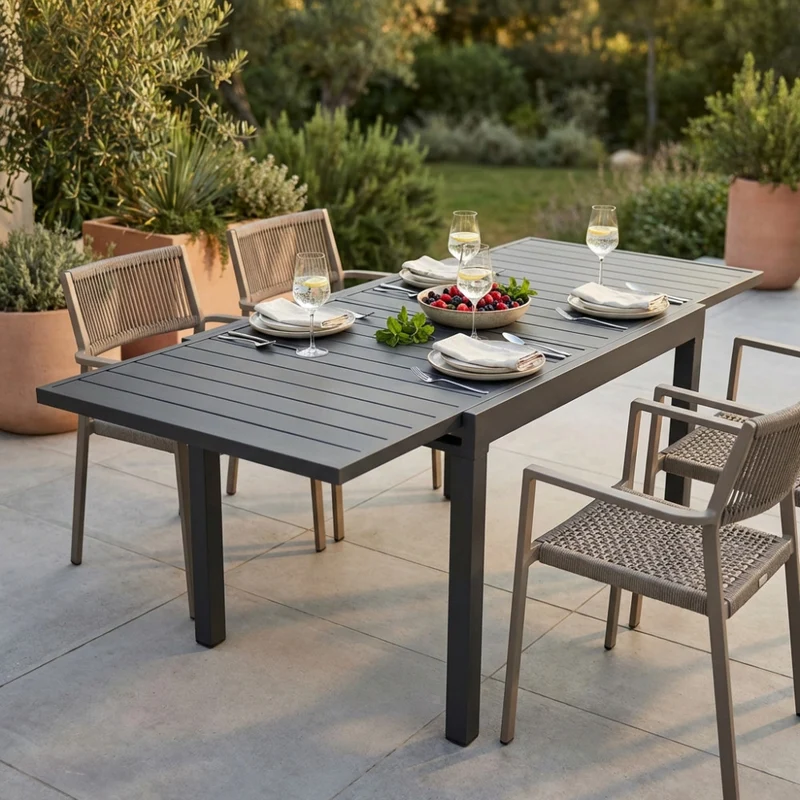 TAVOLO HAWAII 75/150 X 77 - Modello AT804358-ANTR