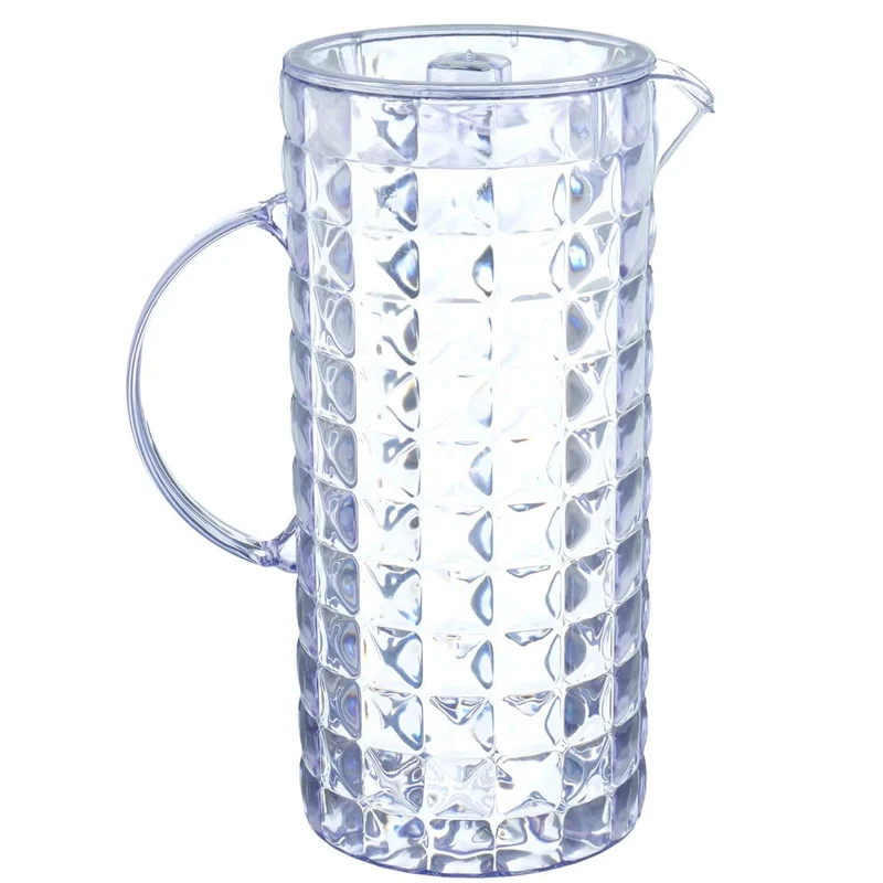 Caraffa in plastica porta bevande con coperchio, da 2 lt