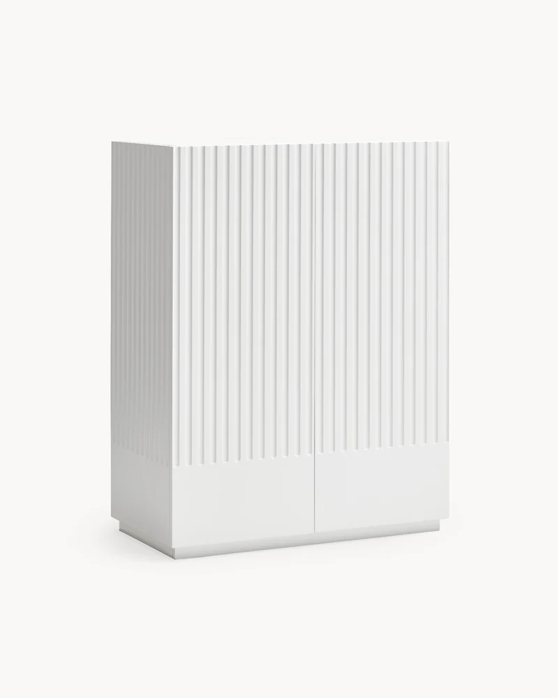 Credenza alta con ante scanalate Doric