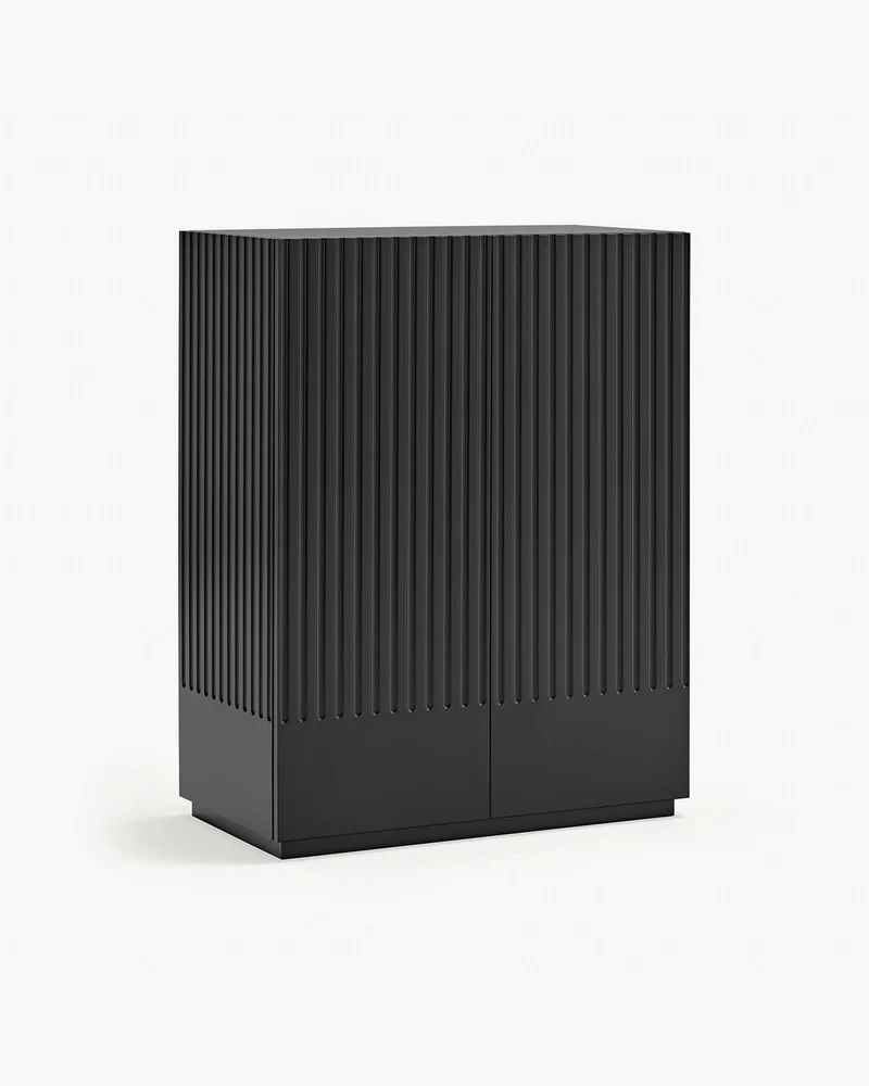 Credenza alta con ante scanalate Doric