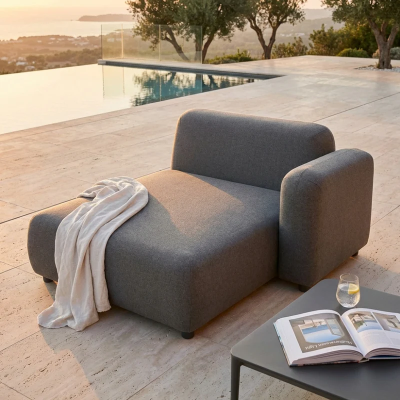 Chaise Longue Tucumã in Alluminio