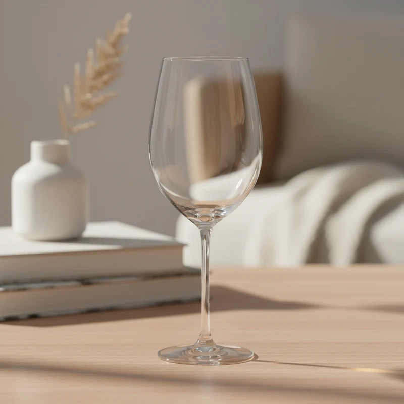 Calici decorativi in vetro trasparente per vino rosso 540 ml set da 4