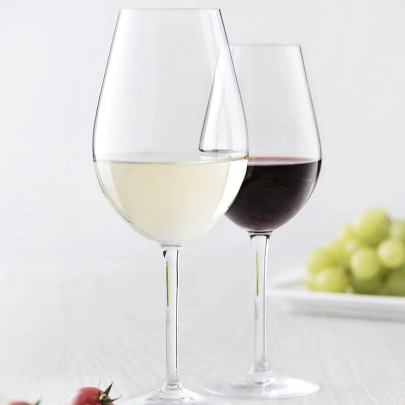 Calici decorativi in vetro trasparente per vino rosso 540 ml set da 4