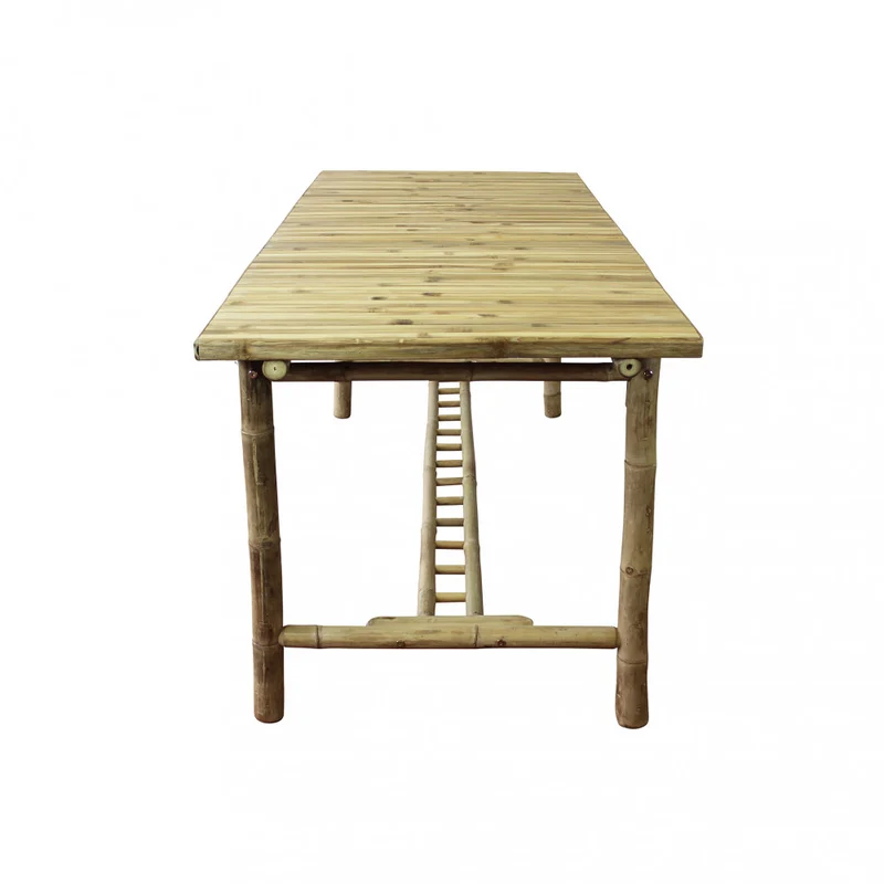 Tavolo rettangolare "Cuba Libre" in legno di Bamboo, per esterno, 200 x 80 x 75 cm
