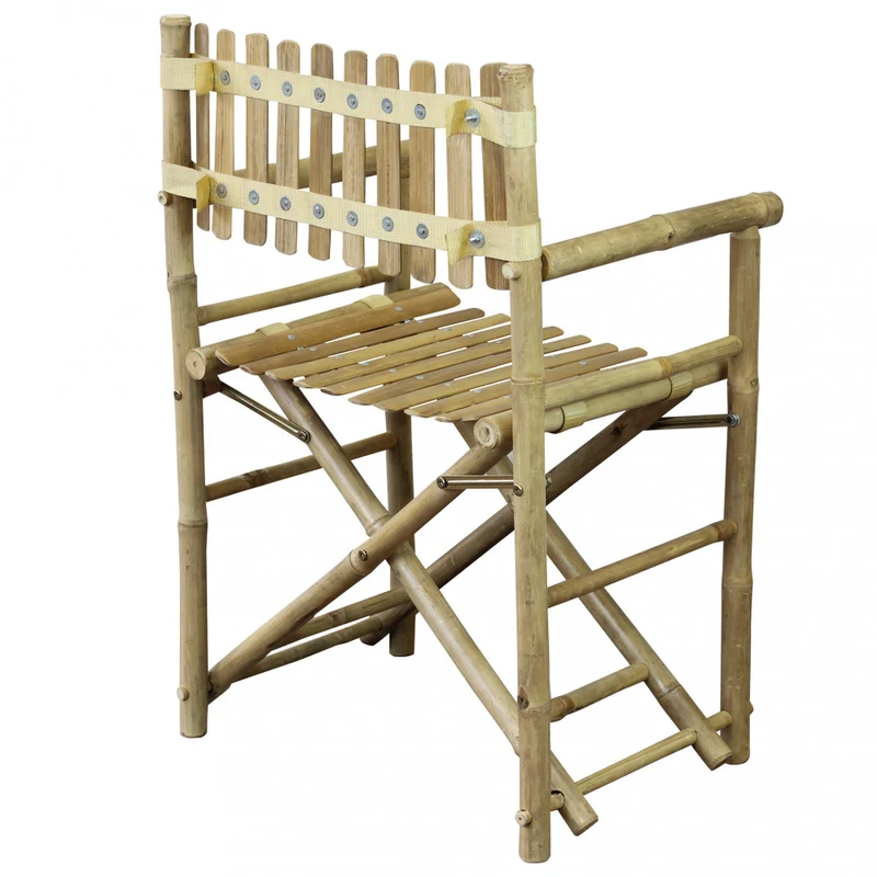 Sedia regista "Mimosa" in legno di Bamboo, 60 x 44 x 88 cm