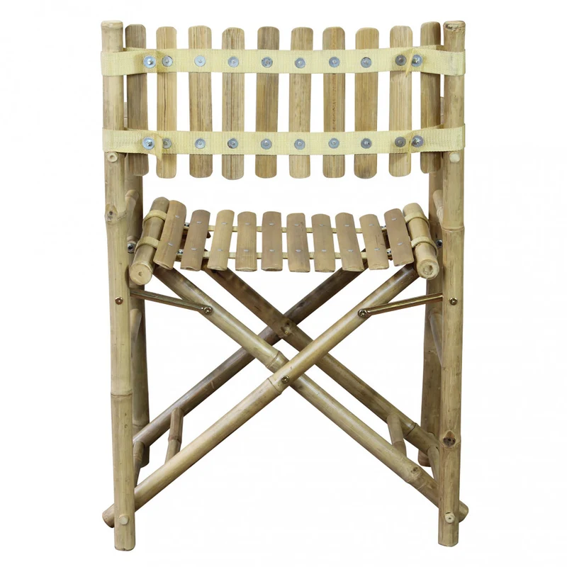 Sedia regista "Mimosa" in legno di Bamboo, 60 x 44 x 88 cm