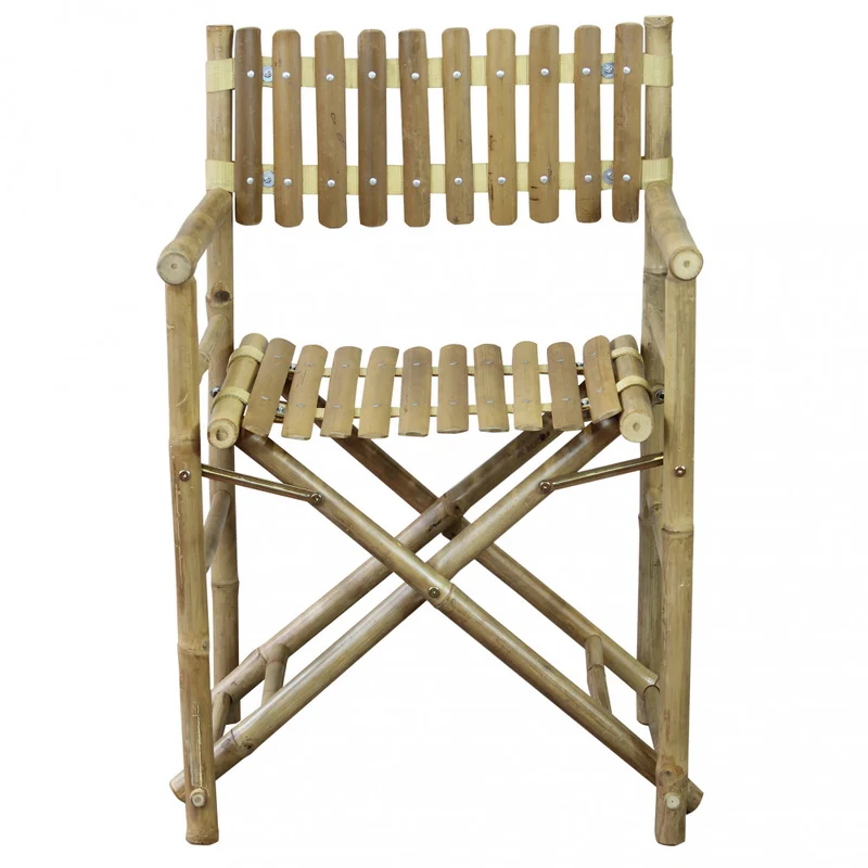Sedia regista "Mimosa" in legno di Bamboo, 60 x 44 x 88 cm
