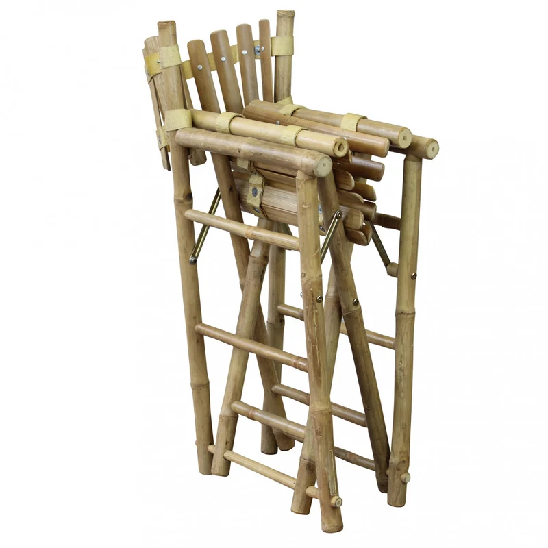 Sedia regista "Mimosa" in legno di Bamboo, 60 x 44 x 88 cm