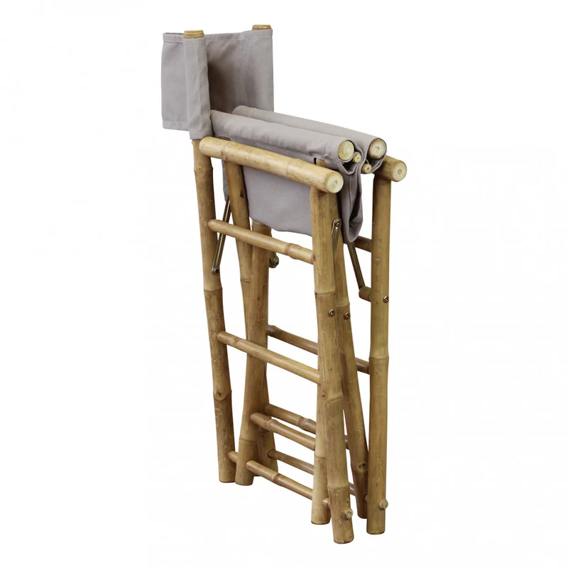 Sedia regista "Mojito" da esterno in legno di Bamboo, 60 x 44 x 88 cm