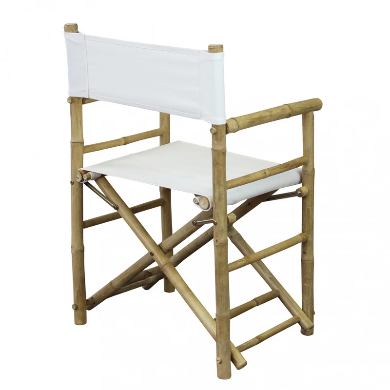 Sedia regista "Mojito" da esterno in legno di Bamboo, 60 x 44 x 88 cm