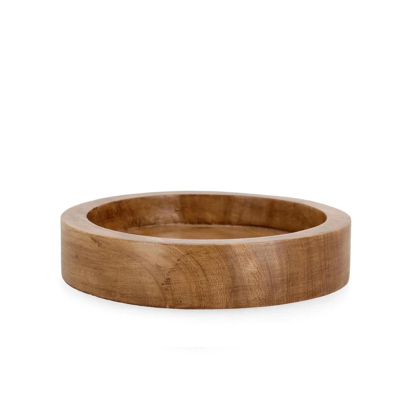 Vassoio decorativo "Jamal" in legno decorazione per interno, da Ø 24 cm