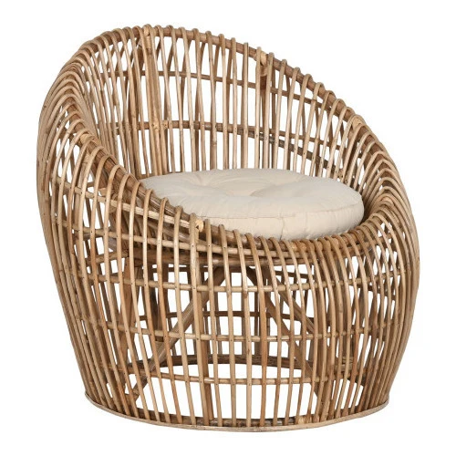 Poltrona bistrot vimini bamboo