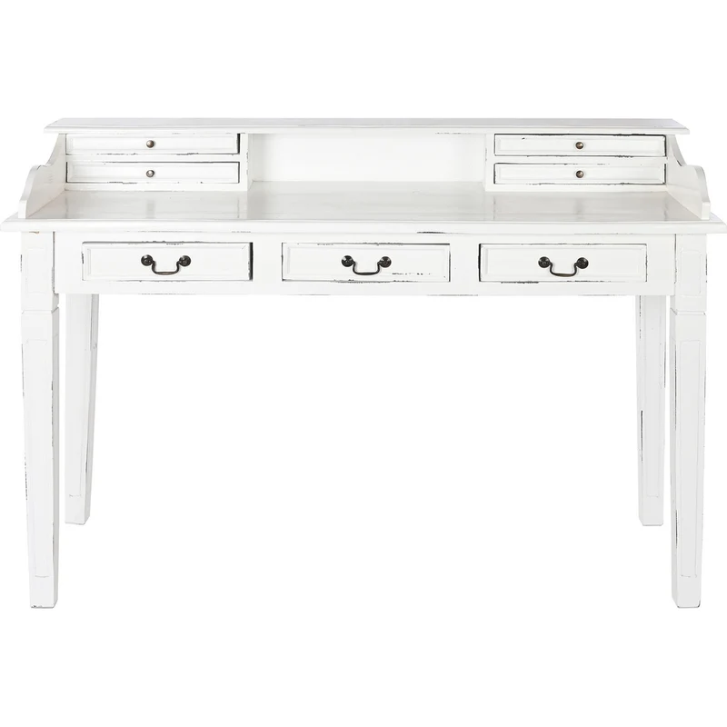Scrivania legno bianca shabby chic