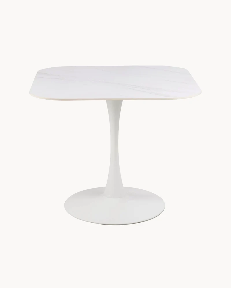 Tavolo da pranzo con piano in ceramica effetto venato Malta